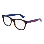 Gucci Dark Havana Blue Eyewear Frames Multicolor, Unisex