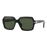 Persol Black/Grey Green Sunglasses Black, Unisex