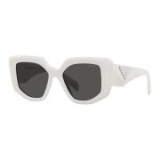 Prada White/Dark Grey Sunglasses White, Dam