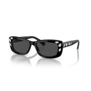 Swarovski Black/Grey Sunglasses SK 6012 Black, Dam
