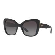Dolce & Gabbana Tryckta solglasögon i svart/grå nyans Black, Dam