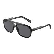 Dolce & Gabbana Matte Black/Grey Sunglasses DG 6183 Black, Herr
