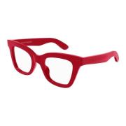 Alexander McQueen Röda glasögonbågar Red, Unisex