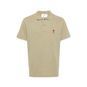 Ami Paris Polo Shirts Beige, Herr