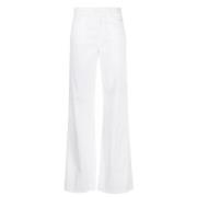 Dondup Wide Trousers White, Dam