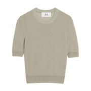 Ami Paris Round-neck Knitwear Green, Dam