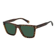 Polaroid Dark Havana/Green Sunglasses Brown, Herr