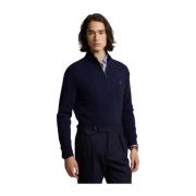 Ralph Lauren Marine Ull Quarter-Zip Sweater Blue, Herr
