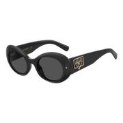 Chiara Ferragni Collection Black/Grey Sunglasses CF 7004/S Black, Dam