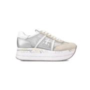 Premiata Hög Top Sneakers Beth Vit White, Herr