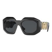 Versace Black/Grey Sunglasses Multicolor, Dam