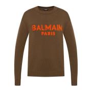 Balmain Knitwear Brown, Herr