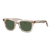 Barton Perreira Cecil Sunglasses in Transparent Light Brown/Green Brow...