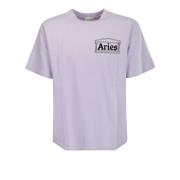 Aries Sunbleached Temple Kortärmad T-shirt Purple, Dam