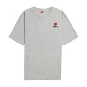 Kenzo Grå T-shirt med broderad logotyp för män Gray, Herr