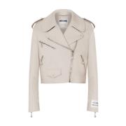 Moschino Läderjacka Beige, Dam