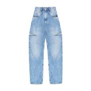 Maison Margiela Jeans med utskärningar Blue, Dam