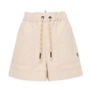 Moncler Short Shorts Beige, Dam