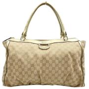 Gucci Vintage Pre-owned Canvas totevskor Beige, Dam