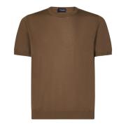 Drumohr T-Shirts Brown, Herr