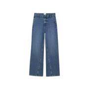 Anine Bing Vintage Blå Twisted Denim Jeans Blue, Dam