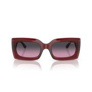 Vogue Modiga röda solglasögon med blommiga armar Red, Dam