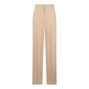 Alberta Ferretti Wide Trousers Beige, Dam