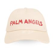 Palm Angels Baseballkeps med logotyp Beige, Herr