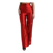 Dolce & Gabbana Wide Trousers Red, Dam