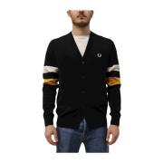 Fred Perry Cardigans Black, Herr