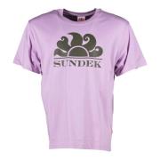 Sundek Ny Simeon Lila Print T-shirt Pink, Herr