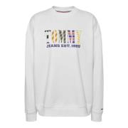 Tommy Jeans Sweatshirts White, Dam