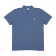 Carhartt Wip Chase Pique Polo Sorrent/Gold Blue, Herr
