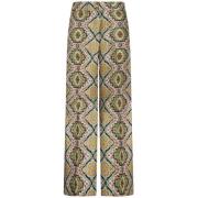 Etro Wide Trousers Multicolor, Dam