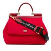 Dolce & Gabbana Pre-owned Pre-owned Canvas handvskor Red, Dam