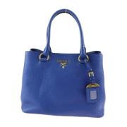 Prada Vintage Pre-owned Laeder totevskor Blue, Dam