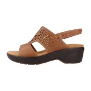 Clarks Flat Sandals Brown, Dam