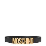 Moschino Belt Black, Herr