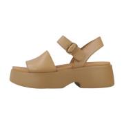 Camper Flat Sandals Brown, Dam