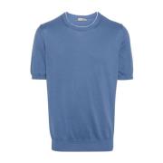 Canali T-Shirts Blue, Herr