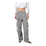 Elisabetta Franchi Cargo Jeans med Snörning Gray, Dam