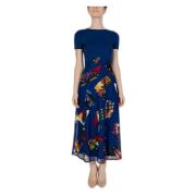 Desigual Stunning Women's Long Maxi Dress Blue, Dam