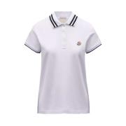 Moncler Polo Shirts White, Dam