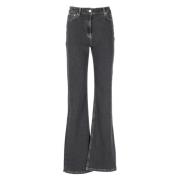 Moschino Flared Jeans Black, Dam