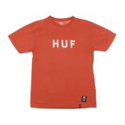 HUF Logo Poppy T-Shirt Red, Herr