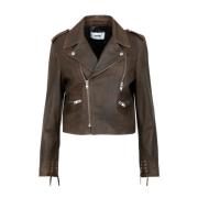 Mauro Grifoni Leather Jackets Brown, Dam