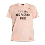 R13 Bomull T-shirt Pink, Dam