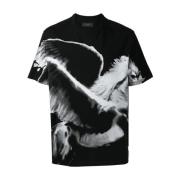 Amiri Oversized Pegasus Grafisk T-shirt Black, Herr