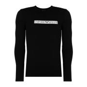 Emporio Armani Long Sleeve Tops Black, Herr