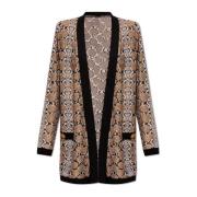 Balmain Kofta med djurmotiv Beige, Dam